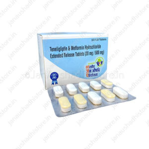 Tenegliptin 20mg and Metformin 500mg Tablets