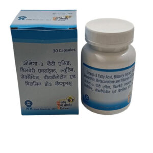 Omega-Fatty Acid, Bilberry Extract, Lutin , Zeaxanthin, Betacarotene and Vitamin D3 Capsules