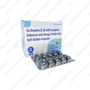 Co-Enzyme Q 10 with Lycopene, Selenium and Omega-3 Fatty Acid Soft Gelatin Capsules