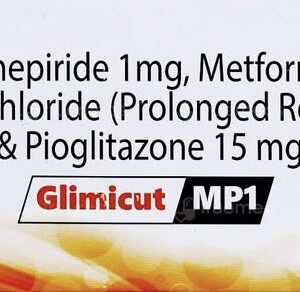 Glimepiride 1mg, Metformin Hcl (Prolonged Release) 500mg & Pioglitazone 15mg Tablets