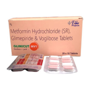 Metformin Hcl (SR), Glimepiride & Voglibose Tablets (500mg/1mg/0.2mg)